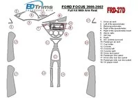Ford Focus 2000-2002 Full Set, With Arm Rest, 4 Doors, 18 Parts set Interior BD Dash Trim Kit - 1 - Interior Dash Trim Kit Ford Focus 2000-2002 Full Set, With Arm Rest, 4 Doors, 18 Parts set Interior BD Dash Trim Kit - 1 - Interior Dash Trim Kit