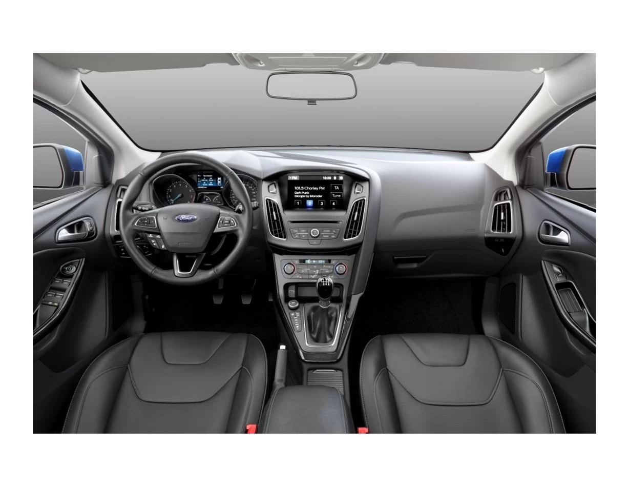 Ford Focus 2015-2017 3D Interior Dashboard Trim Kit Dash Trim Dekor 16-Parts - 1 - Interior Dash Trim Kit