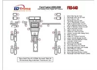 Ford Fusion 2006-2009 With Analogue Clock, Automatic A/C Controls Interior BD Dash Trim Kit - 1 - Interior Dash Trim Kit Ford Fusion 2006-2009 With Analogue Clock, Automatic A/C Controls Interior BD Dash Trim Kit - 1 - Interior Dash Trim Kit