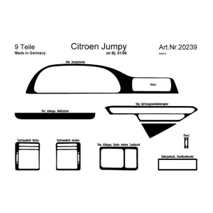 Citroen Jumpy 01.96-12.06 3D Interior Dashboard Trim Kit Dash Trim Dekor 9-Parts 2