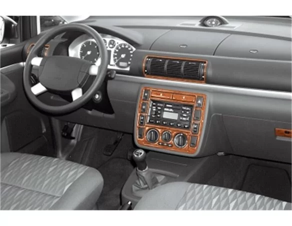 Ford Galaxi 04.2000 3D Interior Dashboard Trim Kit Dash Trim Dekor 10-Parts - 1 - Interior Dash Trim Kit