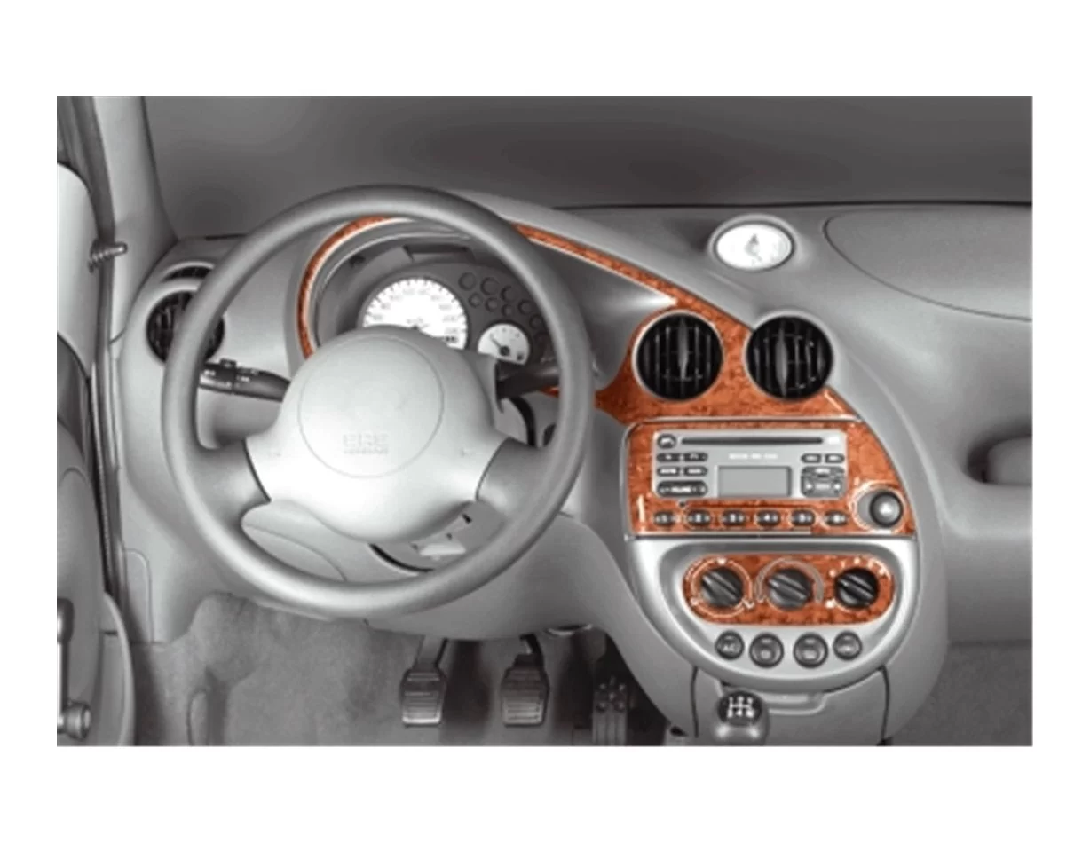 Ford Ka 10.96-02.02 3D Interior Dashboard Trim Kit Dash Trim Dekor 5-Parts - 1 - Interior Dash Trim Kit
