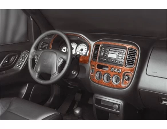 Ford Maverick 01.2001 3D Interior Dashboard Trim Kit Dash Trim Dekor 6-Parts - 1 - Interior Dash Trim Kit