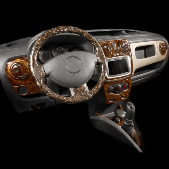 Dacia Lodgy 01.2010 3D Interior Dashboard Trim Kit Dash Trim Dekor 17-Parts