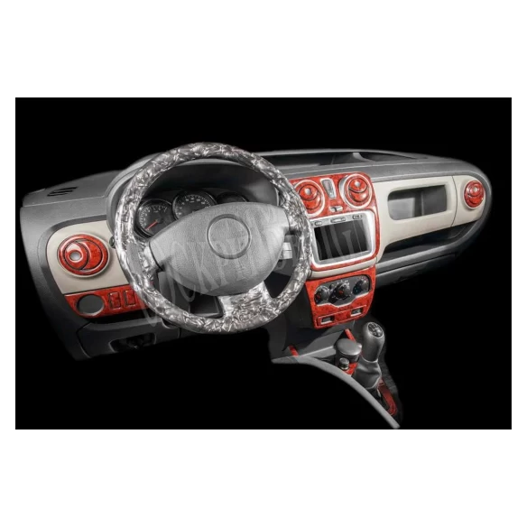 Dacia Lodgy 01.2013 3D Interior Dashboard Trim Kit Dash Trim Dekor 21-Parts
