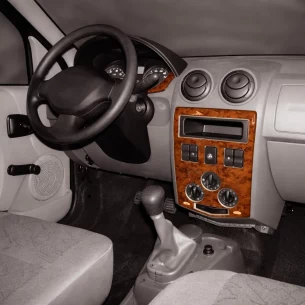 Dacia Logan 04.05-09.09 3D Interior Dashboard Trim Kit Dash Trim Dekor 20-Parts