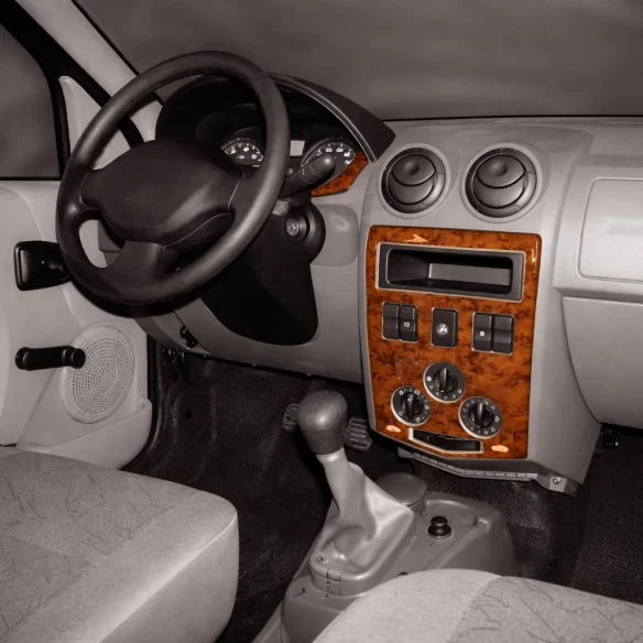 Dacia Logan 04.05-09.09 3D Interior Dashboard Trim Kit Dash Trim Dekor 20-Parts