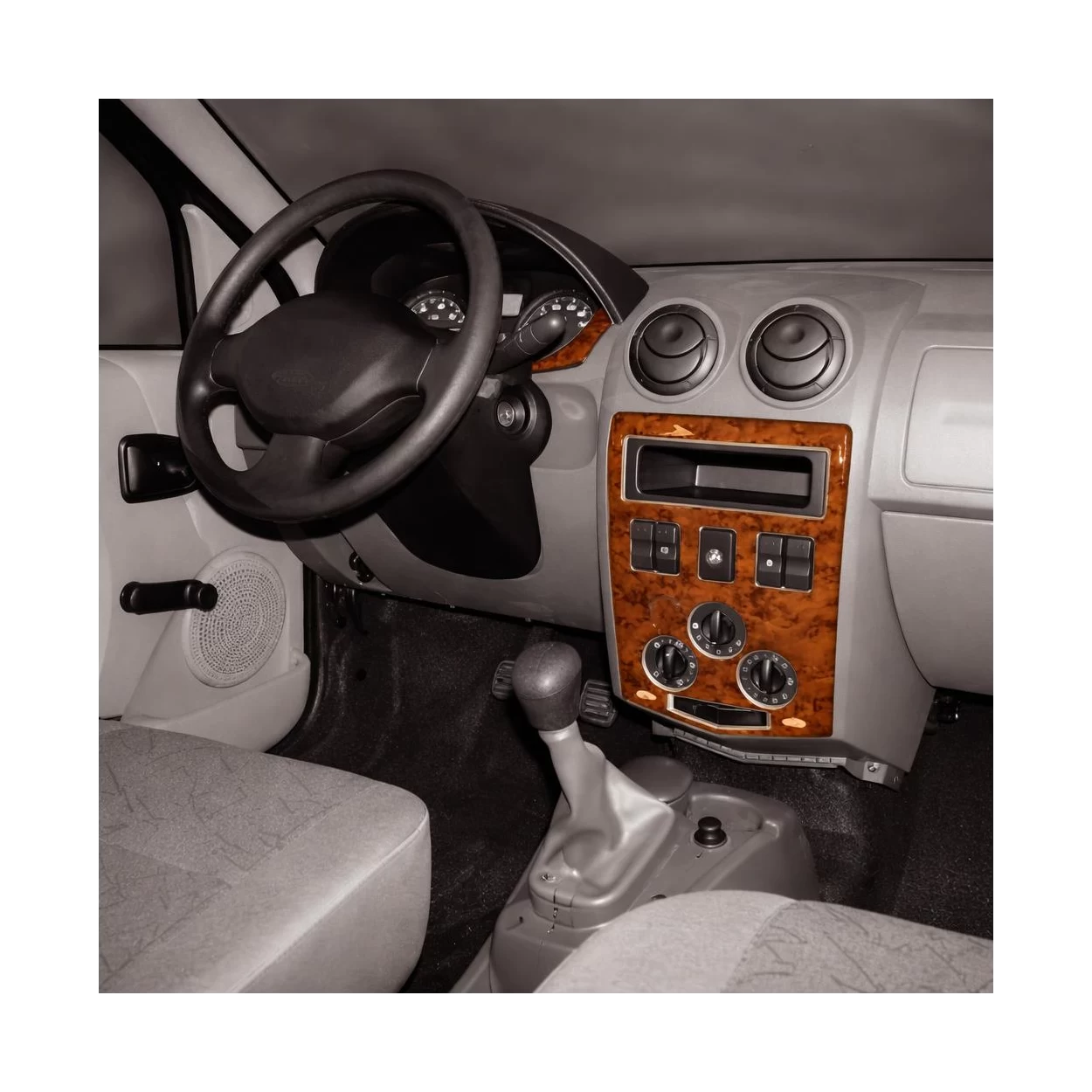 Dacia Logan 04.05-09.09 3D Interior Dashboard Trim Kit Dash Trim Dekor 20-Parts