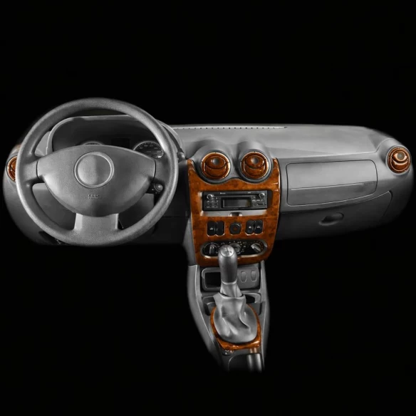 Dacia Sandero-Logan 07.08-12.09 3D Interior Dashboard Trim Kit Dash Trim Dekor 18-Parts