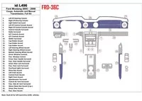 Ford Mustang 2005-2009 Soft roof-Coupe, Full Set Interior BD Dash Trim Kit - 1 - Interior Dash Trim Kit Ford Mustang 2005-2009 Soft roof-Coupe, Full Set Interior BD Dash Trim Kit - 1 - Interior Dash Trim Kit