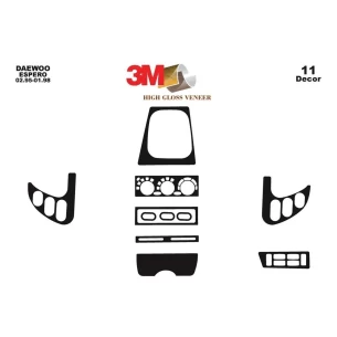 Daewoo Espero 02.95-01.98 3D Interior Dashboard Trim Kit Dash Trim Dekor 11-Parts 2