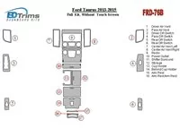 Ford Taurus 2013-UP Full Set, Without Touch screen Interior BD Dash Trim Kit - 1 - Interior Dash Trim Kit Ford Taurus 2013-UP Full Set, Without Touch screen Interior BD Dash Trim Kit - 1 - Interior Dash Trim Kit