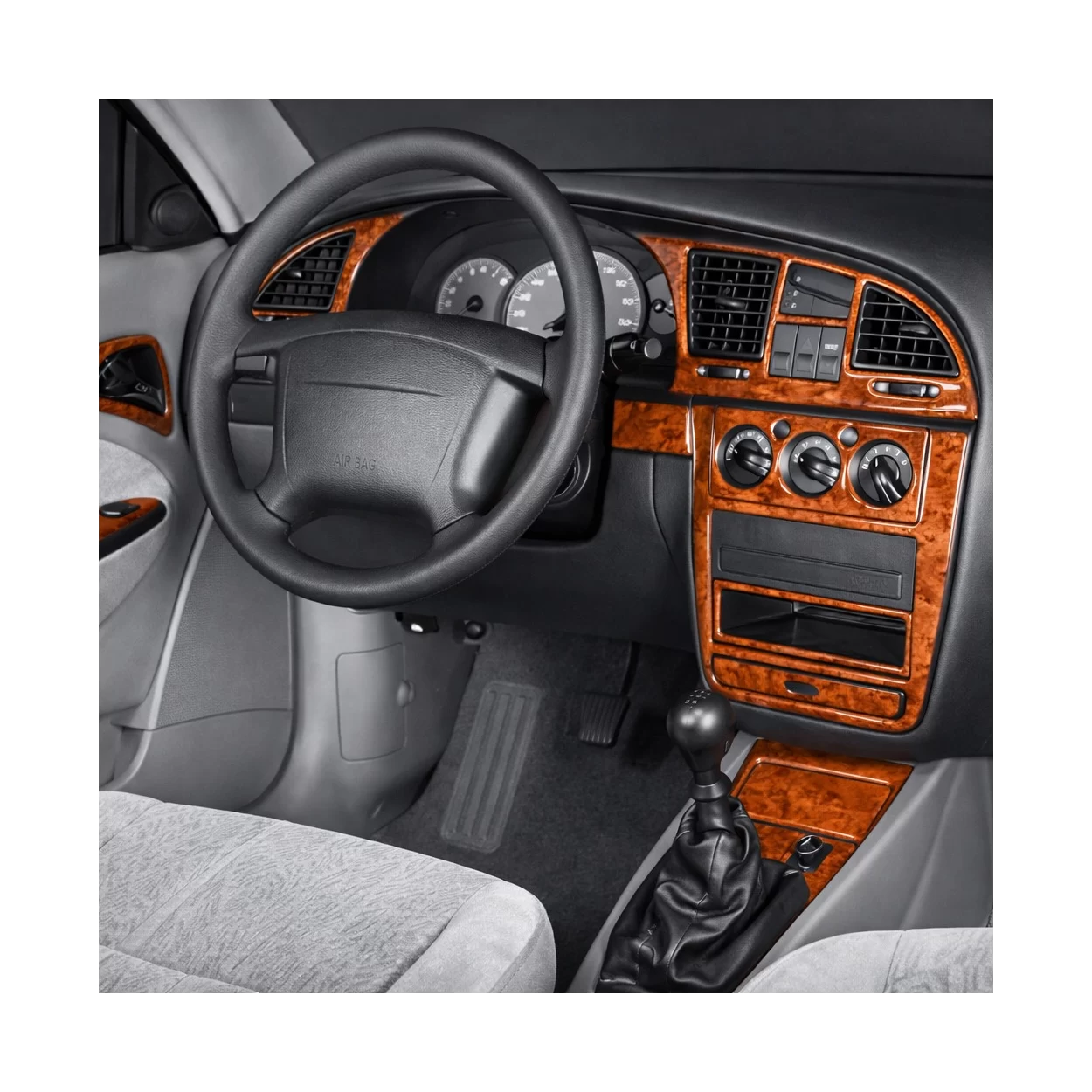 Daewoo Nubira 2000-2007 Full Set, Without glowe-box Interior BD Dash Trim Kit