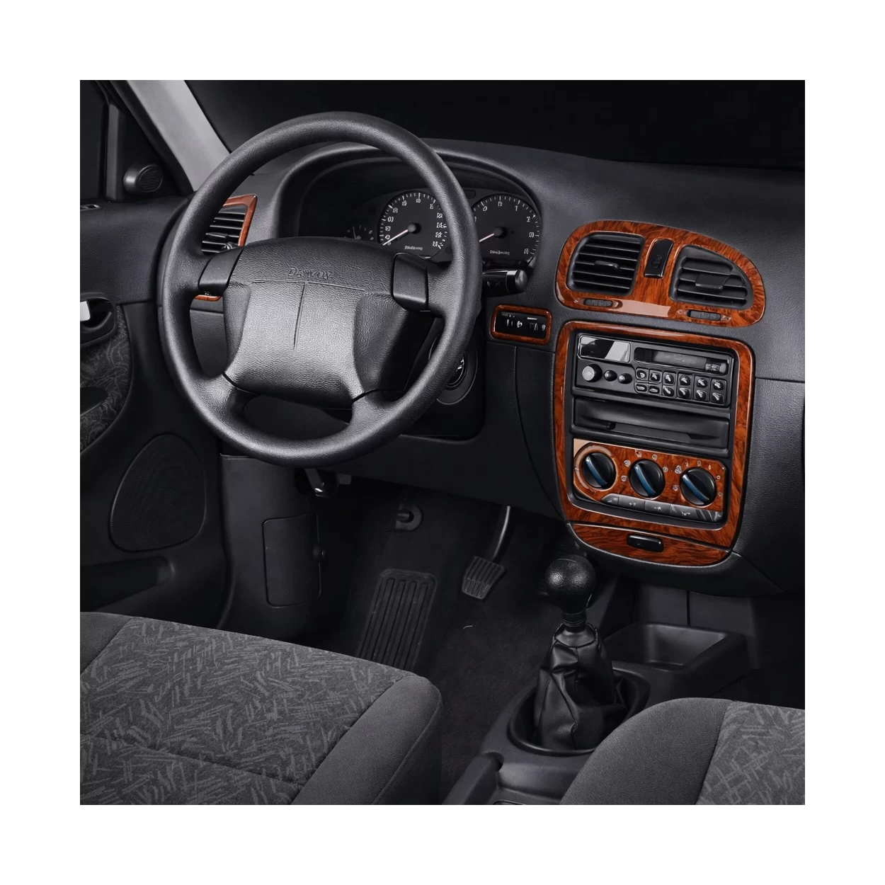 Daewoo Nubira I 05.97-01.99 3D Interior Dashboard Trim Kit Dash Trim Dekor 19-Parts