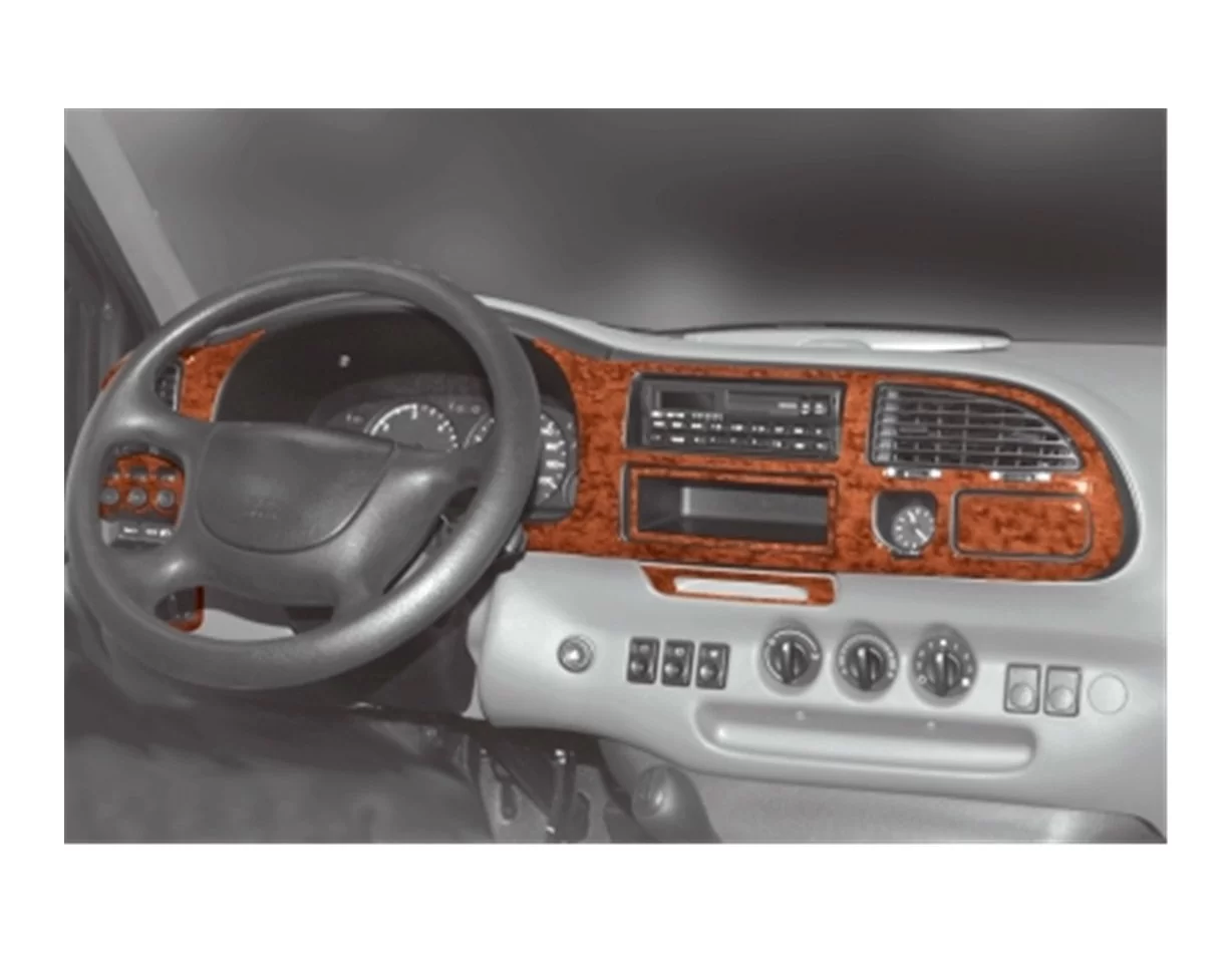 Ford Transit 05.97-03.00 3D Interior Dashboard Trim Kit Dash Trim Dekor 8-Parts - 1 - Interior Dash Trim Kit