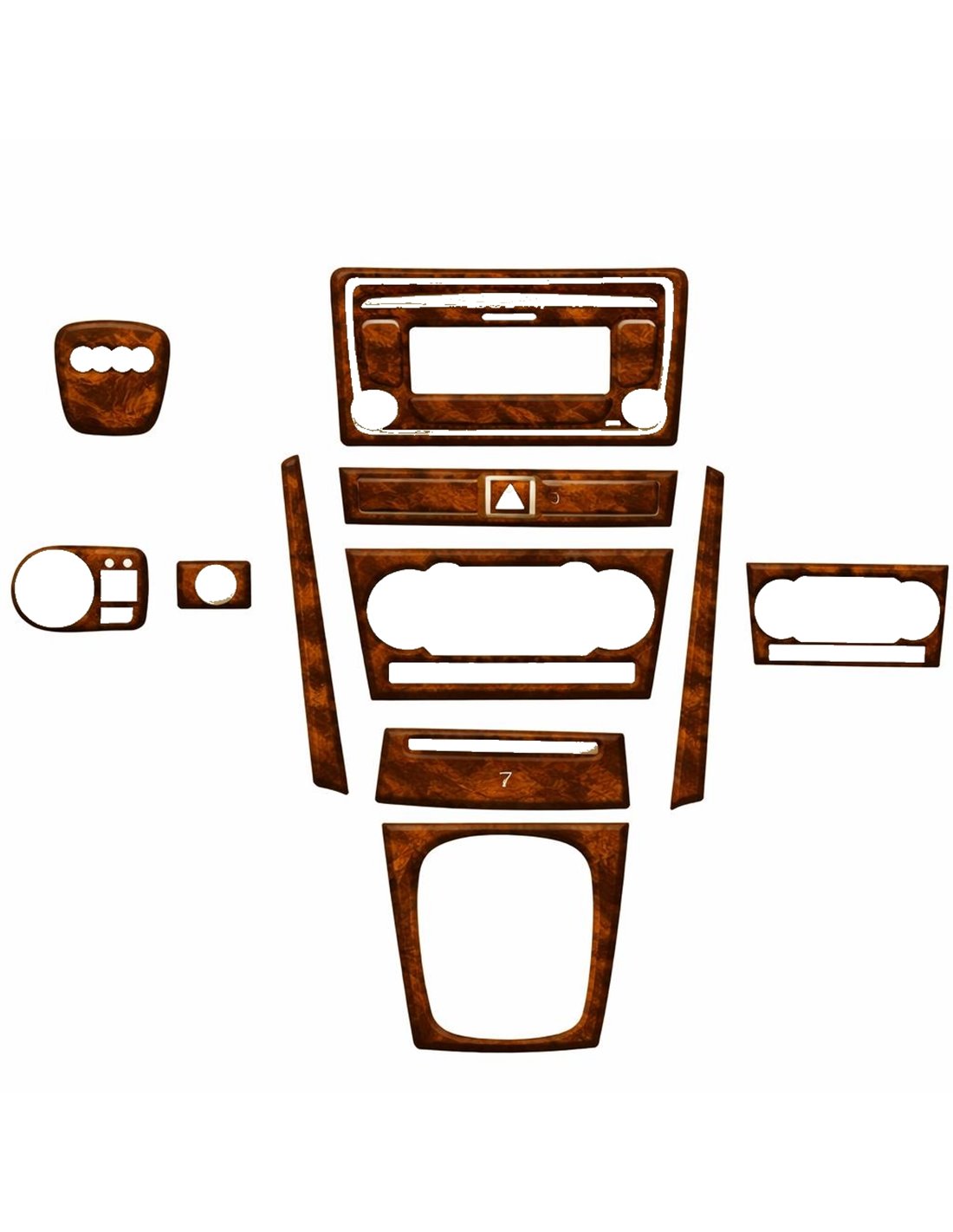 Audi A3 Typ 8P 01.2010 3D Interior Dashboard Trim Kit Dash Trim Dekor 13-Parts