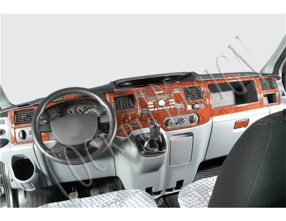 Ford Transit 09.10-01.14 3D Interior Dashboard Trim Kit Dash Trim Dekor 24-Parts - 1 - Interior Dash Trim Kit