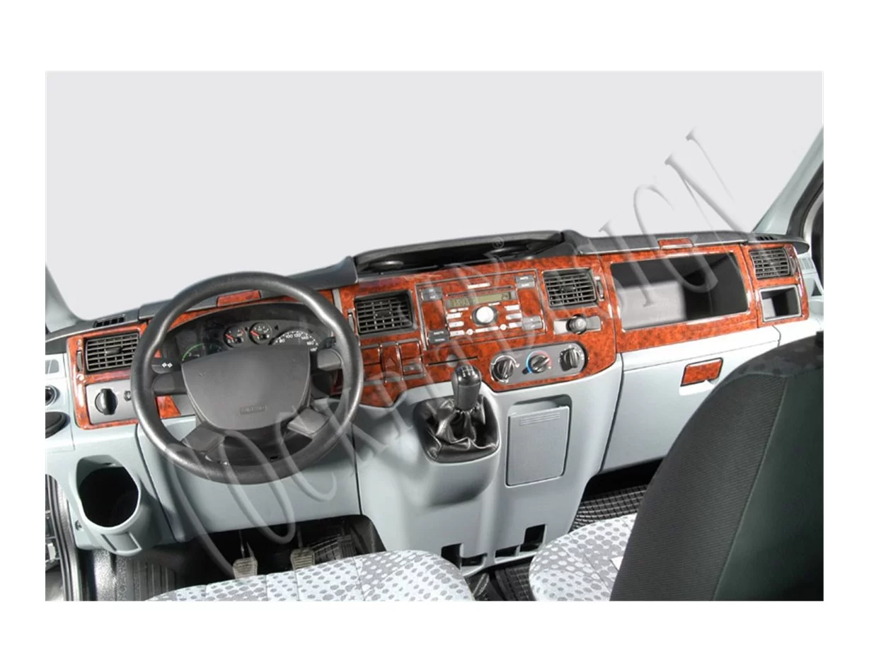 Ford Transit 09.10-01.14 3D Interior Dashboard Trim Kit Dash Trim Dekor 24-Parts - 1 - Interior Dash Trim Kit