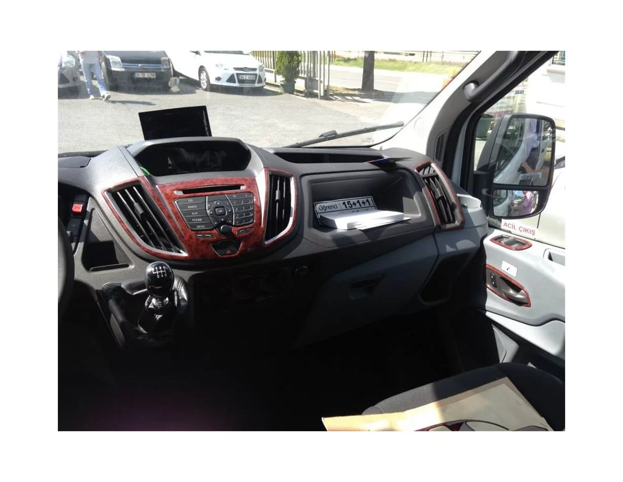 Ford Transit Custom Torneo 01.2014 3D Interior Dashboard Trim Kit Dash Trim Dekor 23-Parts - 1 - Interior Dash Trim Kit