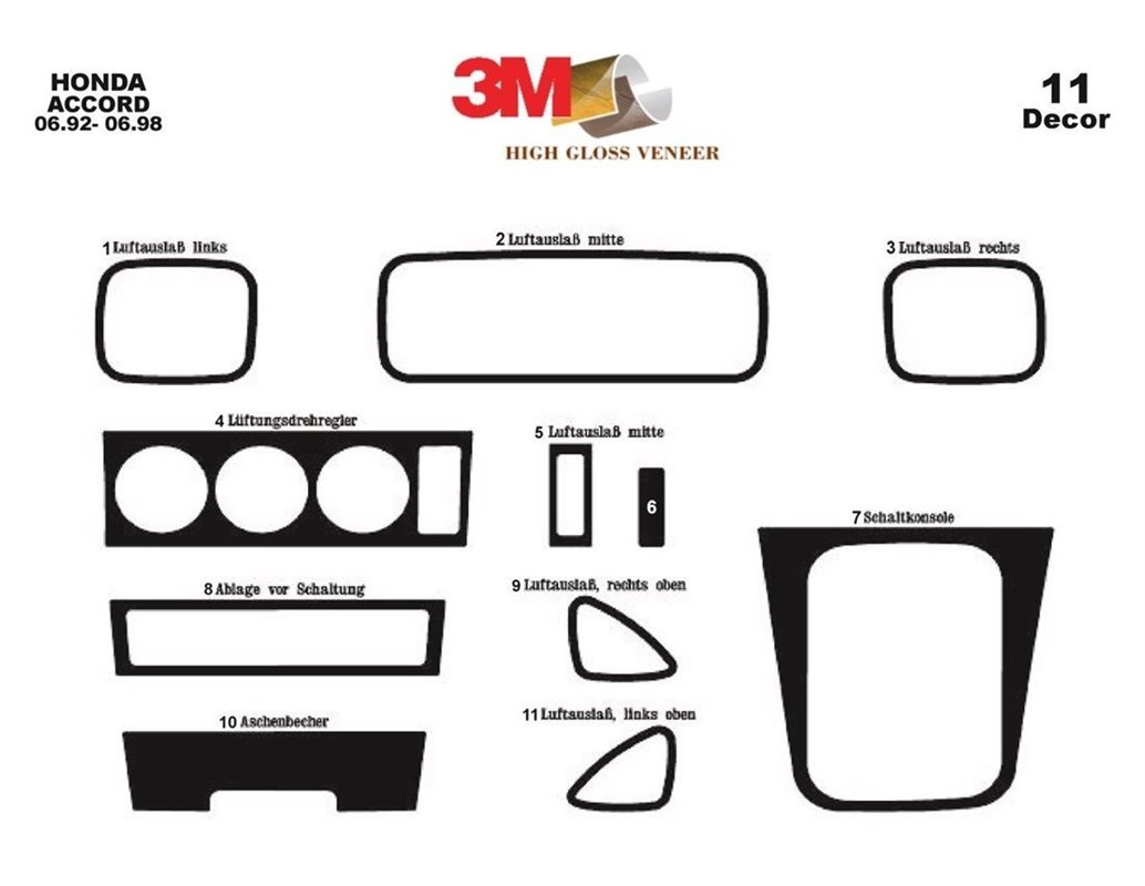 Skoda SuperB 02.02-12.07 3M 3D Car Tuning Interior Tuning Interior Customisation UK Right Hand Drive Australia Dashboard Trim Ki