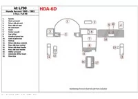 Honda Accord 1990-1993 2 Doors, Full Set, 18 Parts set Interior BD Dash Trim Kit - 1 - Interior Dash Trim Kit Honda Accord 1990-1993 2 Doors, Full Set, 18 Parts set Interior BD Dash Trim Kit - 1 - Interior Dash Trim Kit