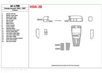 Honda Accord 1994-1997 2 Doors, Full Set, 18 Parts set Interior BD Dash Trim Kit - 1 - Interior Dash Trim Kit Honda Accord 1994-1997 2 Doors, Full Set, 18 Parts set Interior BD Dash Trim Kit - 1 - Interior Dash Trim Kit