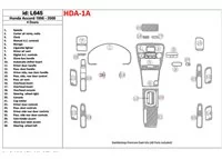 Honda Accord 1998-2000 4 Doors, Full Set, 28 Parts set Interior BD Dash Trim Kit - 1 - Interior Dash Trim Kit Honda Accord 1998-2000 4 Doors, Full Set, 28 Parts set Interior BD Dash Trim Kit - 1 - Interior Dash Trim Kit