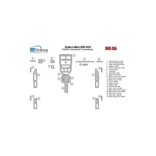 Dodge Caliber 2009-UP Full Set, Automatic Gear Interior BD Dash Trim Kit 2