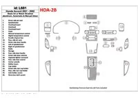 Honda Accord 2001-2002 2 Doors, Basic Set, 26 Parts set Interior BD Dash Trim Kit - 1 - Interior Dash Trim Kit Honda Accord 2001-2002 2 Doors, Basic Set, 26 Parts set Interior BD Dash Trim Kit - 1 - Interior Dash Trim Kit