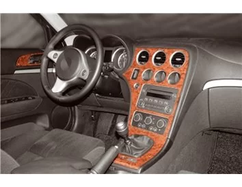 Alfa Romeo 159 09.2005 3D Interior Dashboard Trim Kit Dash Trim Dekor 8-Parts - 4 - Interior Dash Trim Kit