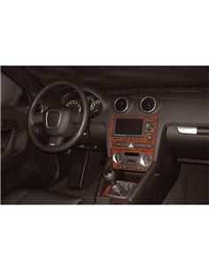 Audi A3 Typ 8P 03.2003 3D Interior Dashboard Trim Kit Dash Trim Dekor 14-Parts