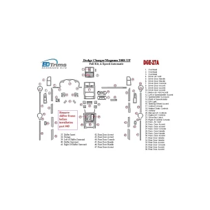 Dodge Charger 2008-UP Full Set Interior BD Dash Trim Kit 2