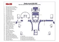 Honda Accord 2003-2007 Basic Set, OEM Compliance, With NAVI system, 4 Doors Interior BD Dash Trim Kit - 1 - Interior Dash Trim K Honda Accord 2003-2007 Basic Set, OEM Compliance, With NAVI system, 4 Doors Interior BD Dash Trim Kit - 1 - Interior Dash Trim K