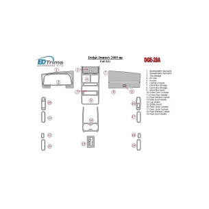 Dodge Journey 2009-UP Full Set Interior BD Dash Trim Kit 2