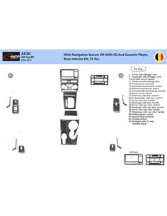 Audi A3 Typ 8P 2006-2014 3D Interior Dashboard Trim Kit WHZ Dash Trim Dekor 31-Parts