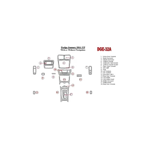Dodge Journey 2011-UP Interior BD Dash Trim Kit 2
