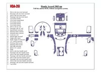 Honda Accord 2003-2007 Full Set, OEM Compliance, Without NAVI system Interior BD Dash Trim Kit - 1 - Interior Dash Trim Kit Honda Accord 2003-2007 Full Set, OEM Compliance, Without NAVI system Interior BD Dash Trim Kit - 1 - Interior Dash Trim Kit