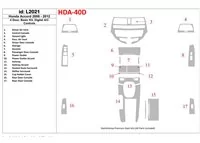 Honda Accord 2008-2012 4 Doors, Basic Set, Automatic AC Control Interior BD Dash Trim Kit - 1 - Interior Dash Trim Kit Honda Accord 2008-2012 4 Doors, Basic Set, Automatic AC Control Interior BD Dash Trim Kit - 1 - Interior Dash Trim Kit