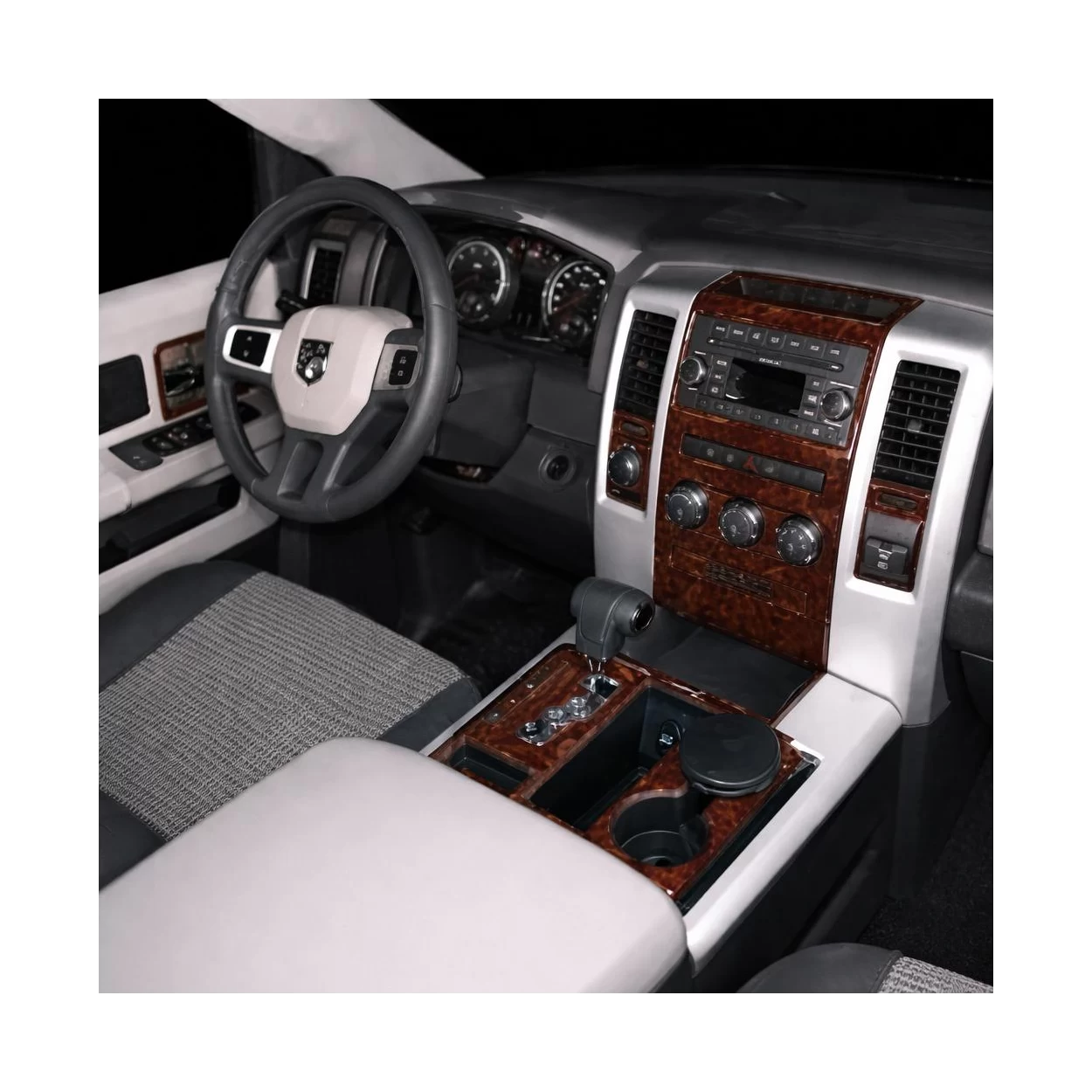 Dodge Ram 2009-Up With glass-holder, separate seats Interior BD Dash Trim Kit