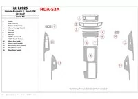 Honda Accord 2013-UP Basic Set Interior BD Dash Trim Kit - 1 - Interior Dash Trim Kit Honda Accord 2013-UP Basic Set Interior BD Dash Trim Kit - 1 - Interior Dash Trim Kit