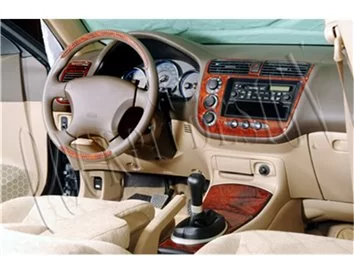 Honda Civic 04.01-06.06 3D Interior Dashboard Trim Kit Dash Trim Dekor 10-Parts - 1 - Interior Dash Trim Kit