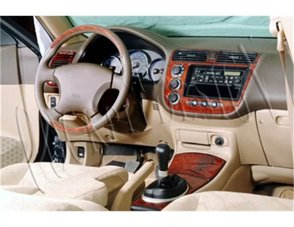 Honda Civic 04.01-06.06 3D Interior Dashboard Trim Kit Dash Trim Dekor 10-Parts - 1 - Interior Dash Trim Kit