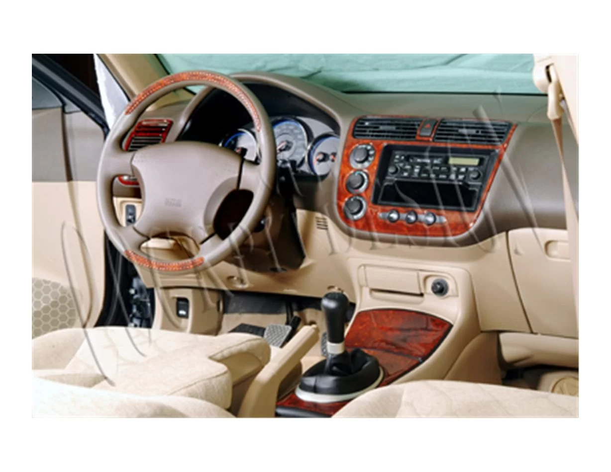 Honda Civic 04.01-06.06 3D Interior Dashboard Trim Kit Dash Trim Dekor 10-Parts - 1 - Interior Dash Trim Kit