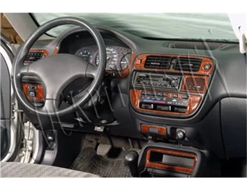 Honda Civic 09.95-03.01 3D Interior Dashboard Trim Kit Dash Trim Dekor 22-Parts - 1 - Interior Dash Trim Kit