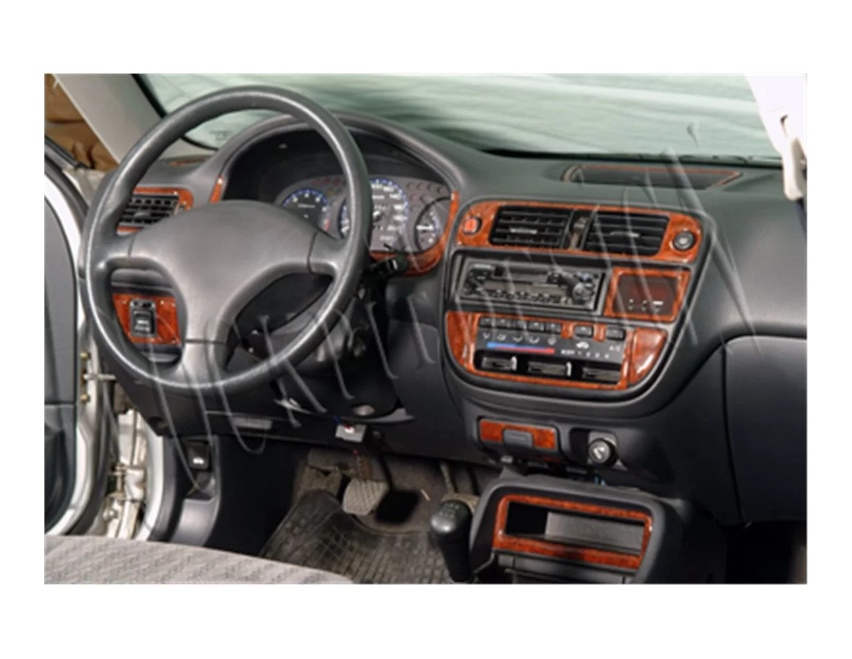 Honda Civic 09.95-03.01 3D Interior Dashboard Trim Kit Dash Trim Dekor 22-Parts - 1 - Interior Dash Trim Kit