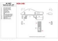 Honda Civic 1992-1995 2 Doors, Without glowe-box Interior BD Dash Trim Kit - 1 - Interior Dash Trim Kit Honda Civic 1992-1995 2 Doors, Without glowe-box Interior BD Dash Trim Kit - 1 - Interior Dash Trim Kit