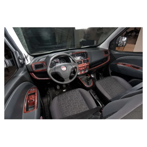 Fiat Doblo 09.2009 3D Interior Dashboard Trim Kit Dash Trim Dekor 27-Parts