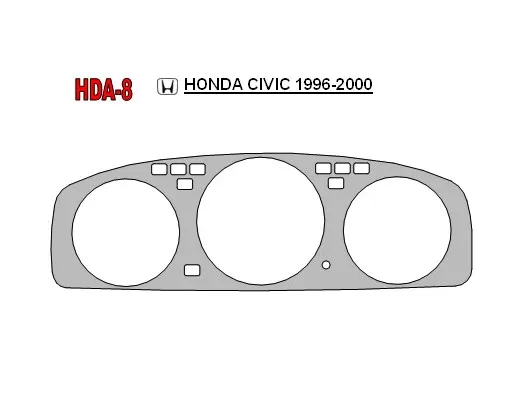 Honda Civic 1992-1995 Cluster Insert Interior BD Dash Trim Kit - 1 - Interior Dash Trim Kit