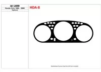Honda Civic 1992-1995 Cluster Insert Interior BD Dash Trim Kit - 2 - Interior Dash Trim Kit Honda Civic 1992-1995 Cluster Insert Interior BD Dash Trim Kit - 2 - Interior Dash Trim Kit