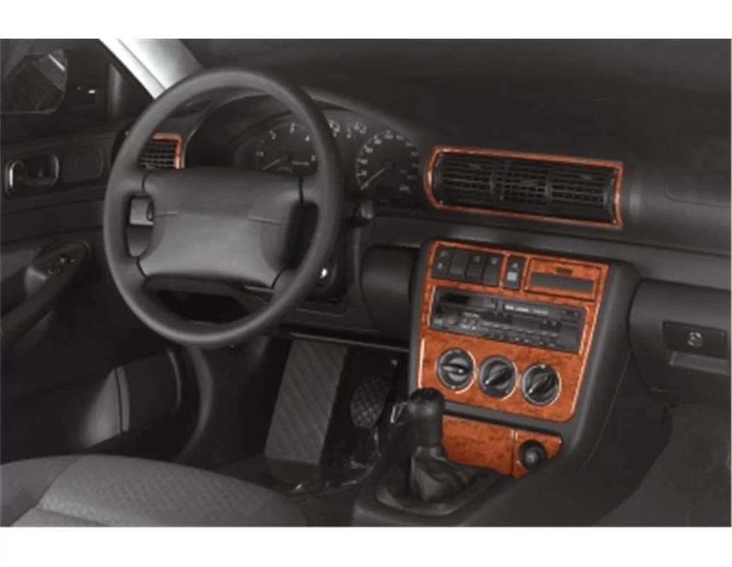 Audi A4 B5 Typ 8D 11.94-01.99 3D Interior Dashboard Trim Kit Dash Trim Dekor 7-Parts - 1 - Interior Dash Trim Kit